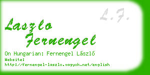 laszlo fernengel business card